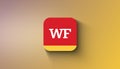 Agadir, Morocco - April, 2023: In this photo illustration Wells Fargo Mobile application is displayed on gradient background