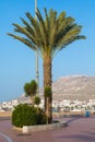 AGADIR, MOROCCO - DECEMBER 15, 2017 :Agadir seafront promenade,