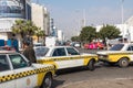 AGADIR, MOROCCO - DECEMBER 15, 2017 : Taxi stand in Agadir, Moro