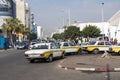 AGADIR, MOROCCO - DECEMBER 15, 2017 : Taxi stand in Agadir, Moro