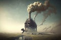 Pollution of environment. Global warming concept Royalty Free Stock Photo