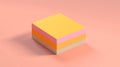 Colored sticky note pads on pink background