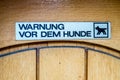 Sign that warns for the dog Switzerland Royalty Free Stock Photo