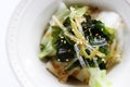 Agar Kanten and seaweed with Chinese cabbage salad