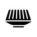 Agar-agar meal glyph icon vector symbol illustration