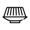 Agar-agar meal line icon vector symbol illustration Royalty Free Stock Photo