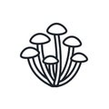 Agaric honey icon. Vector isolated linear icon contour shape outline. Thin line. Modern glyph design. Mushrooms. Food