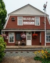 AGASSIZ, CANADA - August 18, 2018: Agassiz-Harrison Historical museum in British Columbia wooden train station