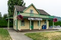 AGASSIZ, CANADA - August 18, 2018: The Observer building street view small town in British Columbia.