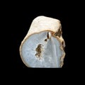 Agate geode on black background Royalty Free Stock Photo
