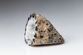 Agate Geode with Hyaline Quartz on Grey Background Royalty Free Stock Photo