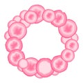 Vector Pink Stone round frame Royalty Free Stock Photo