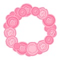 Vector Pink Stone round frame Royalty Free Stock Photo