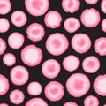 Vector Pink Stone seamless pattern on dark