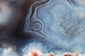 Agate texture with zeolites inclusions Royalty Free Stock Photo