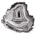 Agate, vintage engraving Royalty Free Stock Photo