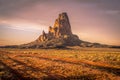 Agathla Peak, north of Kayenta, Arizona at sunset Royalty Free Stock Photo