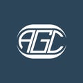 AGC abstract monogram logo design. AGC monogram unique modern flat abstract letter logo design Royalty Free Stock Photo
