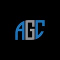 AGC letter logo design on black background.AGC creative initials letter logo concept.AGA letter design