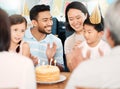 Age is a case of mind over matter. a happy family celebrating a birthday at home.