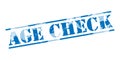 Age check blue stamp Royalty Free Stock Photo