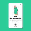 Age Discrimination Employee Lady In Office Vector
