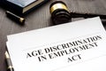 Age Discrimination in Employment Act and gavel.