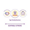 Age friendly business concept icon Royalty Free Stock Photo