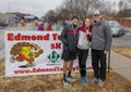 Age group medal winners 9th annual Edmond Turkey Trot on a rainy day in Edmond, Oklahoma.
