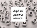 Age is just a number inspirational quote Royalty Free Stock Photo