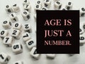 Age is just a number inspirational quote Royalty Free Stock Photo