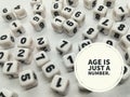 Age is just a number inspirational quote Royalty Free Stock Photo