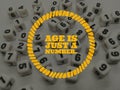 Age is just a number inspirational quote Royalty Free Stock Photo