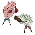 The age-old struggle of the mind against the feelings. Brains vs. hearts in the ring