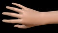 Age spots vanish from skin on hand , arm . 3d render illustration. View 4