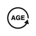 Age Vector Icon issolated on white backgraund arrow sign Royalty Free Stock Photo