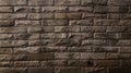 aged brick stone wall in brown color tone, close up view, used as background with blank space for design. Royalty Free Stock Photo