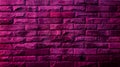 aged brick stone wall in neon violet color tone, close up view, used as background with blank space for design.