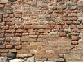 Aged brick wall, stone antique background