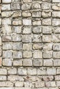 Aged brick wallBackground of the old ruined white brick wall Royalty Free Stock Photo