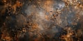 An Aged Bronze Surface With A Rustic And Dark Grunge Texture, Copy Space Royalty Free Stock Photo