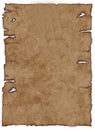 Aged brown paper with frayed edges.Texture or background Royalty Free Stock Photo