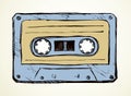 Cassette. Vector drawing Royalty Free Stock Photo