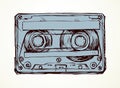 Cassette. Vector drawing Royalty Free Stock Photo
