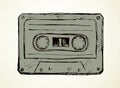 Cassette. Vector drawing Royalty Free Stock Photo