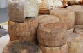 aged cheese for sale at market