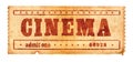 Aged cinema ticket 2