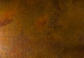 Aged copper plate texture, old worn metal background. Royalty Free Stock Photo