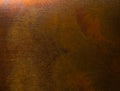 Aged copper plate texture, old worn metal background. Royalty Free Stock Photo