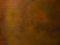 Aged copper plate texture, old worn metal background. Royalty Free Stock Photo